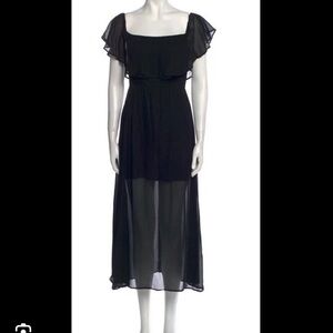 Reformation Black Sheer Maxi Dress